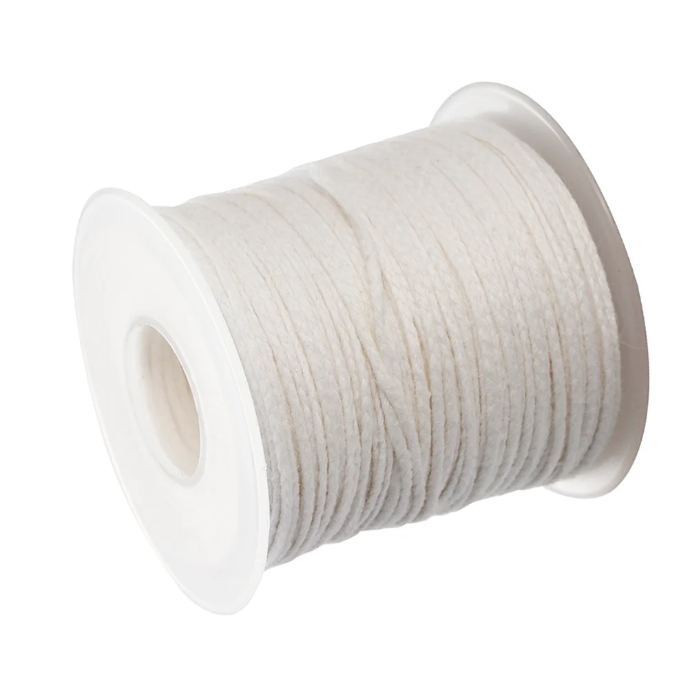 

2 Rolls Wicks Candlemaking Braided Macrame Rope Cotton Core Wax Cotton Thread DIY Wicks