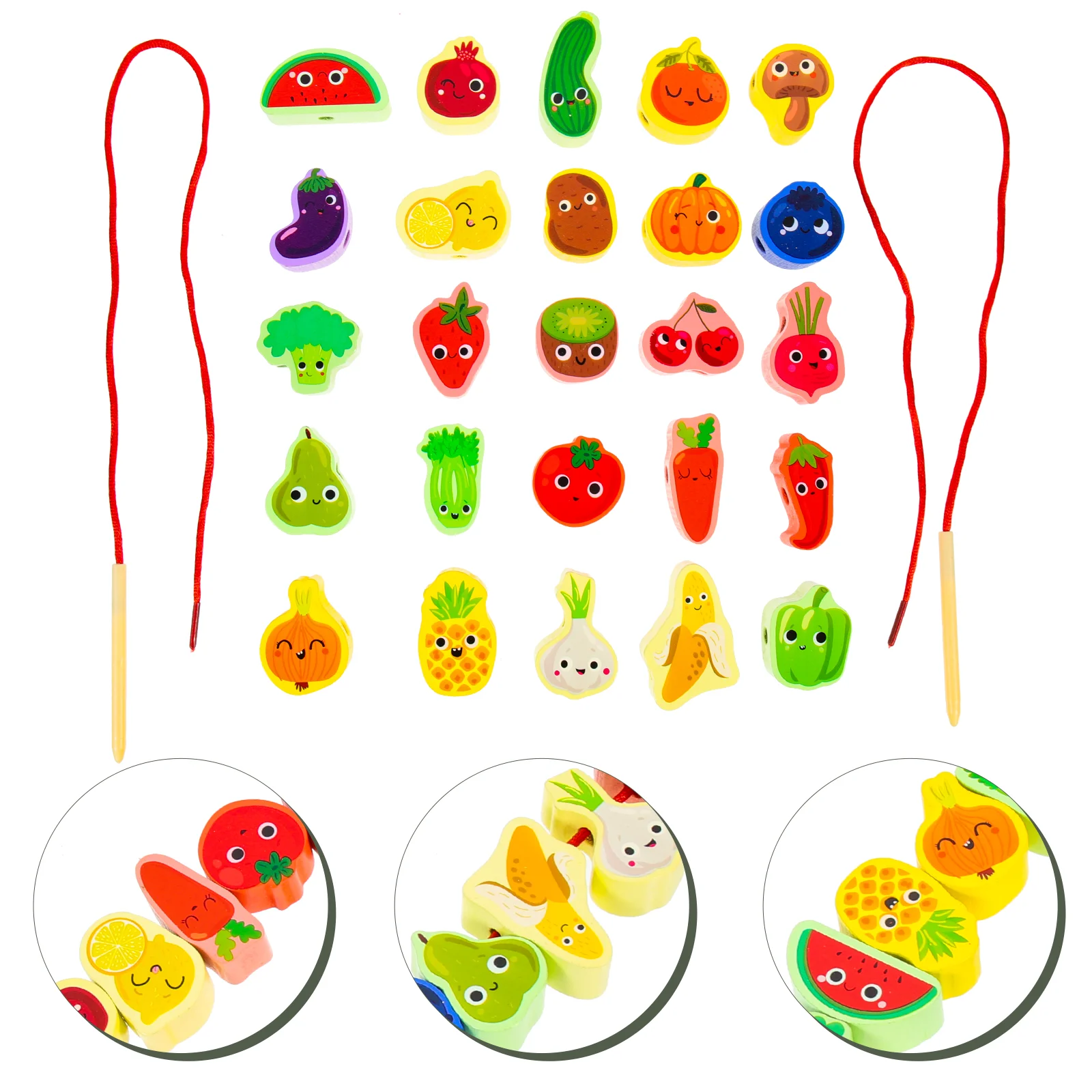 

Animals Blocks Wooden Beaded Puzzle Animal Playthingseducational Threadingenlightenment Toddler Props Interesting Intelligent