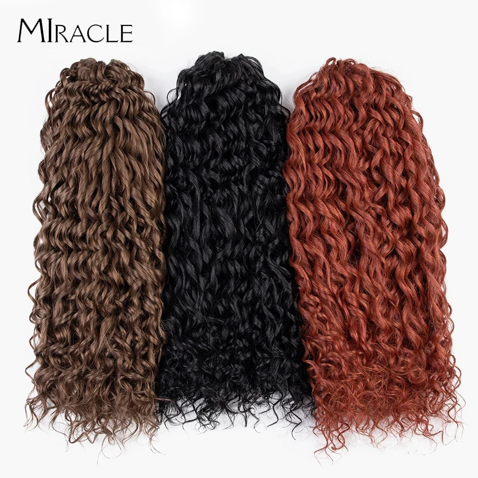 Crochet Hair Soft Water Wave Twist Crochet Hair Synthetic Braid Hair Ombre Blonde Red 24