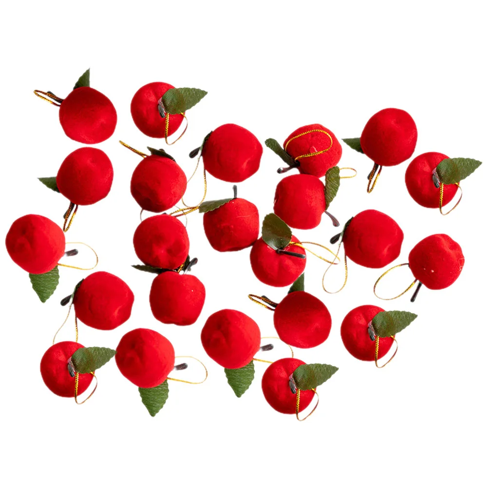 60 шт. мини красные яблоки рождественская елка кулон украшения аксессуары пена