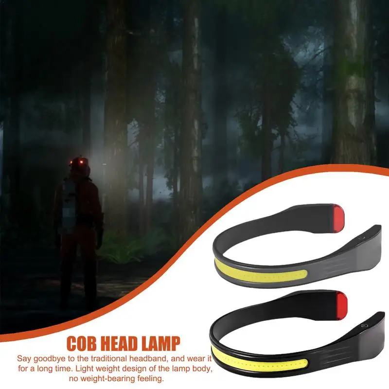 

LED Headlamp Rechargeable COB LED Head Lamp 3 Modes IPX5 Waterproof Headlamp Flashlight Built-in Large Capacity 1200mAh Lithium