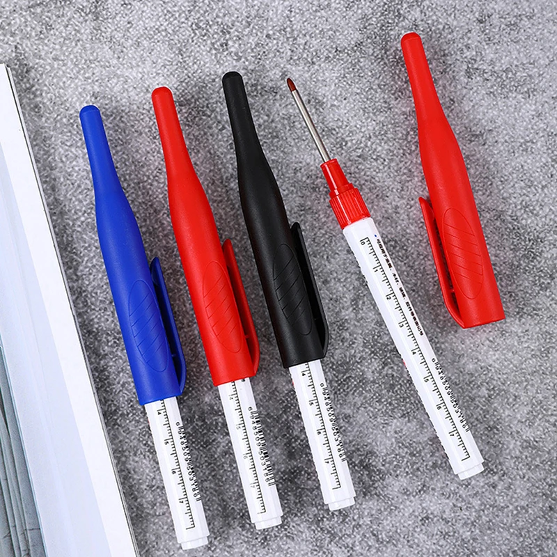 

1Pc Long Head Markers Pen Large Capacity Can Add Ink Woodworking Multi-purpose Quick-Drying Waterproof Marker Pen