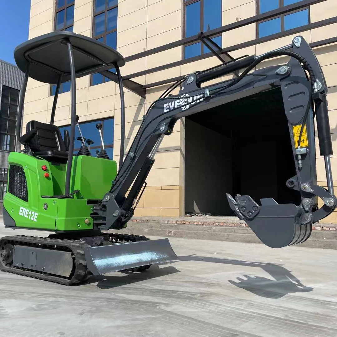 Micro Diggers на гусеничном аккумуляторе EVERUN ERE12E быстрое прикрепление Hine тонн