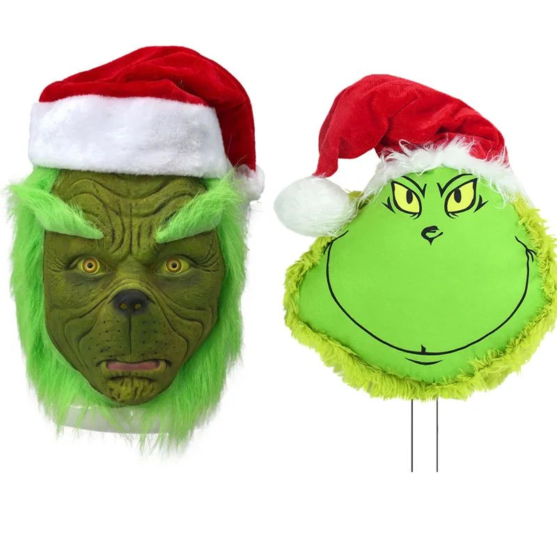 

Рождественские домашние украшения Аниме зеленый мех Монстр Эльф мягкие плюшевые игрушки домашние украшения маска для детей реквизит Рожде...
