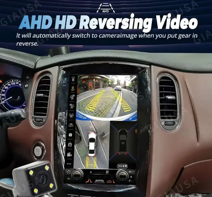 Автомобильный радиоприемник 14,5 дюйма для Infiniti QX50 EX25 EX30D EX35 EX37 2008-2013, GPS-навигация, Carplay, Android 13, автомобильный мультимедийный видеоплеер (art.: 3920cf08890eb) - 3920cf08890eb