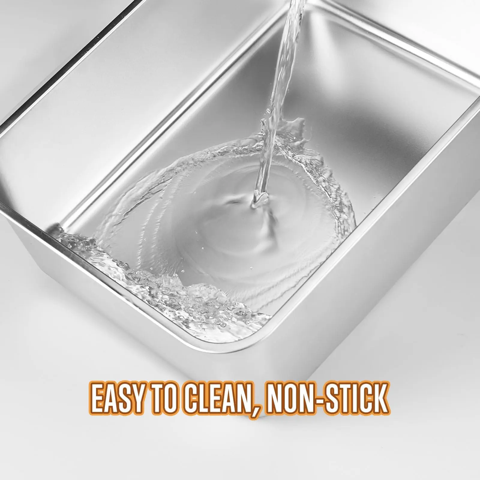 Контейнер для кошачьего туалета из нержавеющей стали антипригарный бокс с