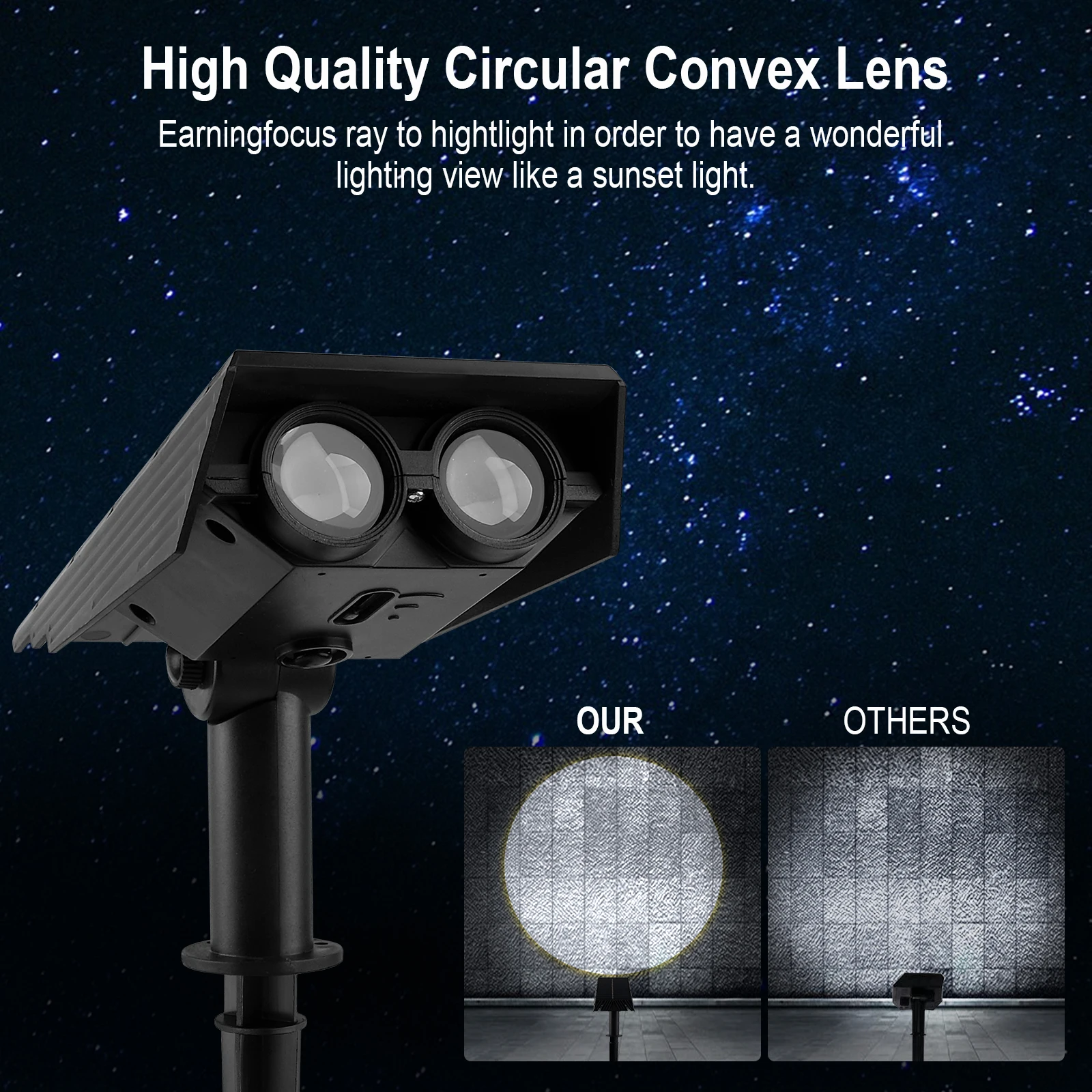 1/2/4 шт. водонепроницаемый светильник на солнечной батарее