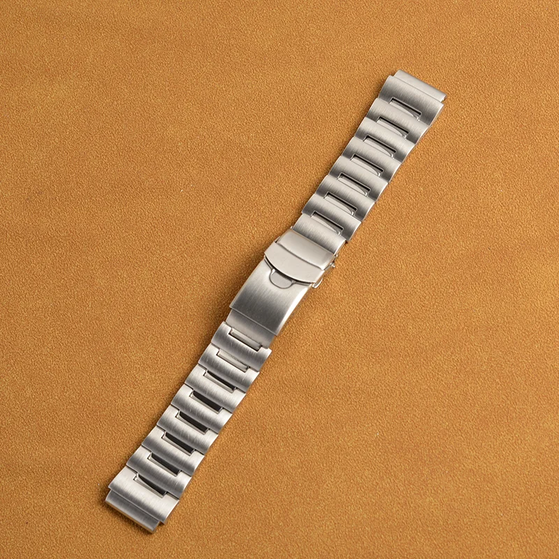 Stainless Steel Watchband Strap Fold Buckle Clasp Wrist Belt Bracelet Silver For Seiko Watch Accessories