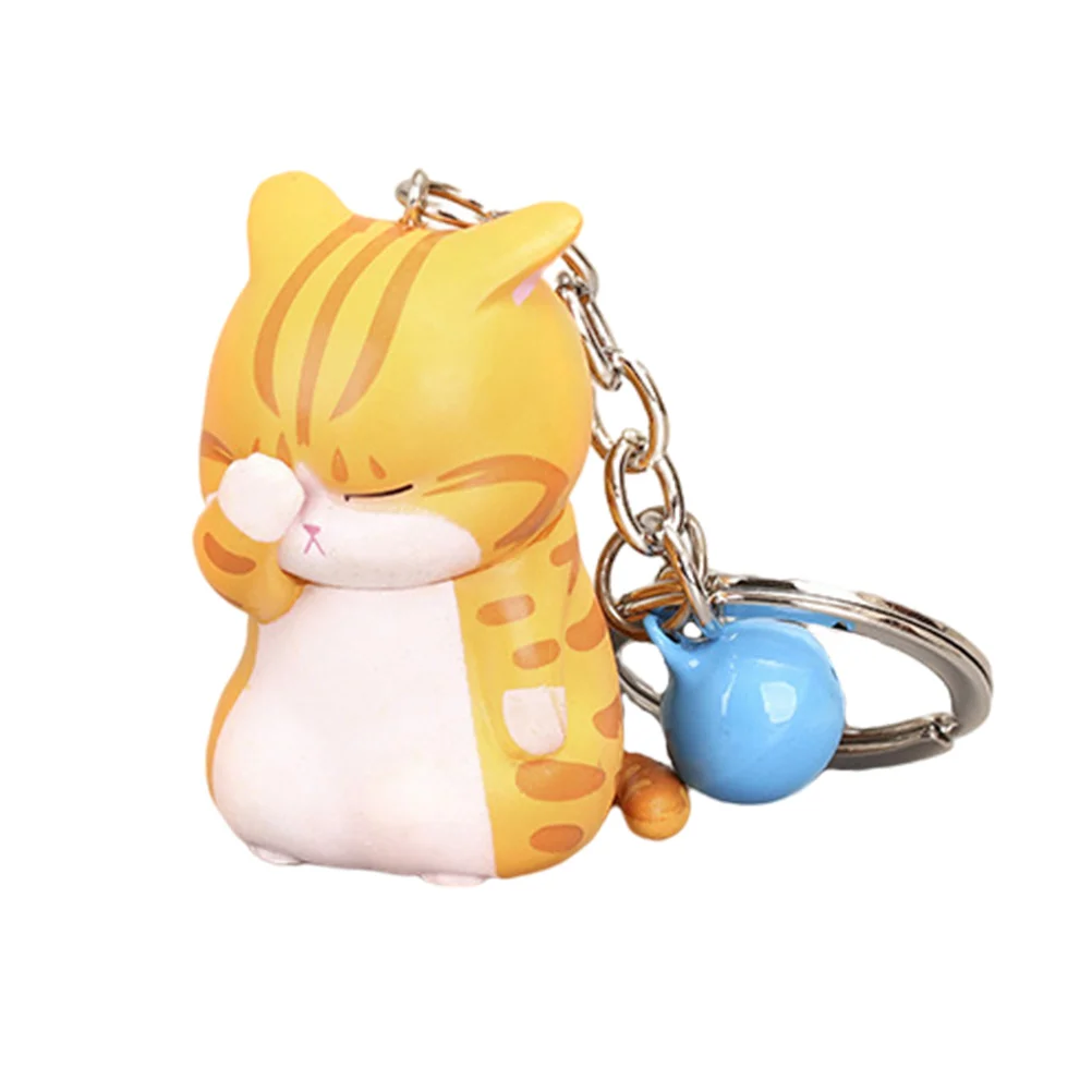 

Cat Keychain Key Pendant Purse Charms Keychains Car Handbag Stuffers Basket Easter Bag Holder Beckoning Welcoming Jewellry