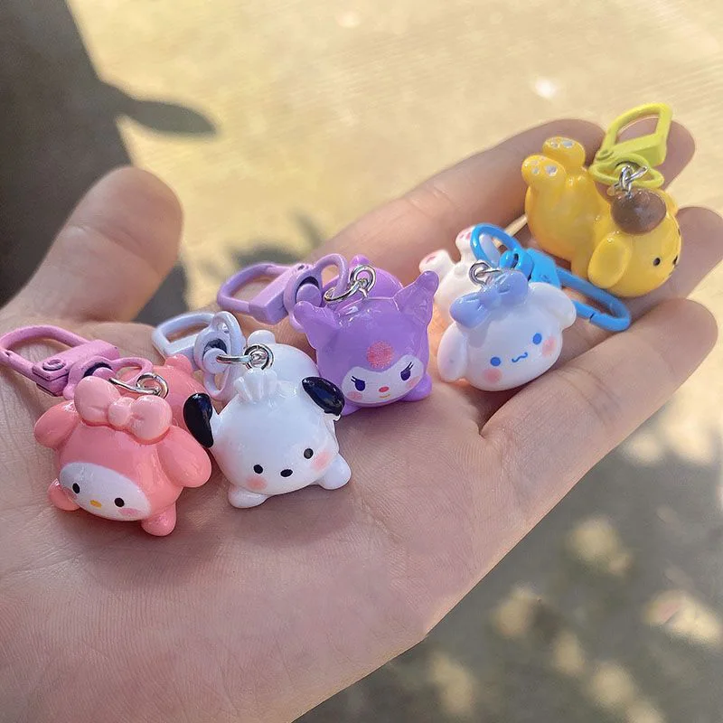 

Sanrio Keychain Kuromi Pochacco Cinnamoroll Mymelody Cartoon Character Keychain Cute Pendant Child Backpack Accessories