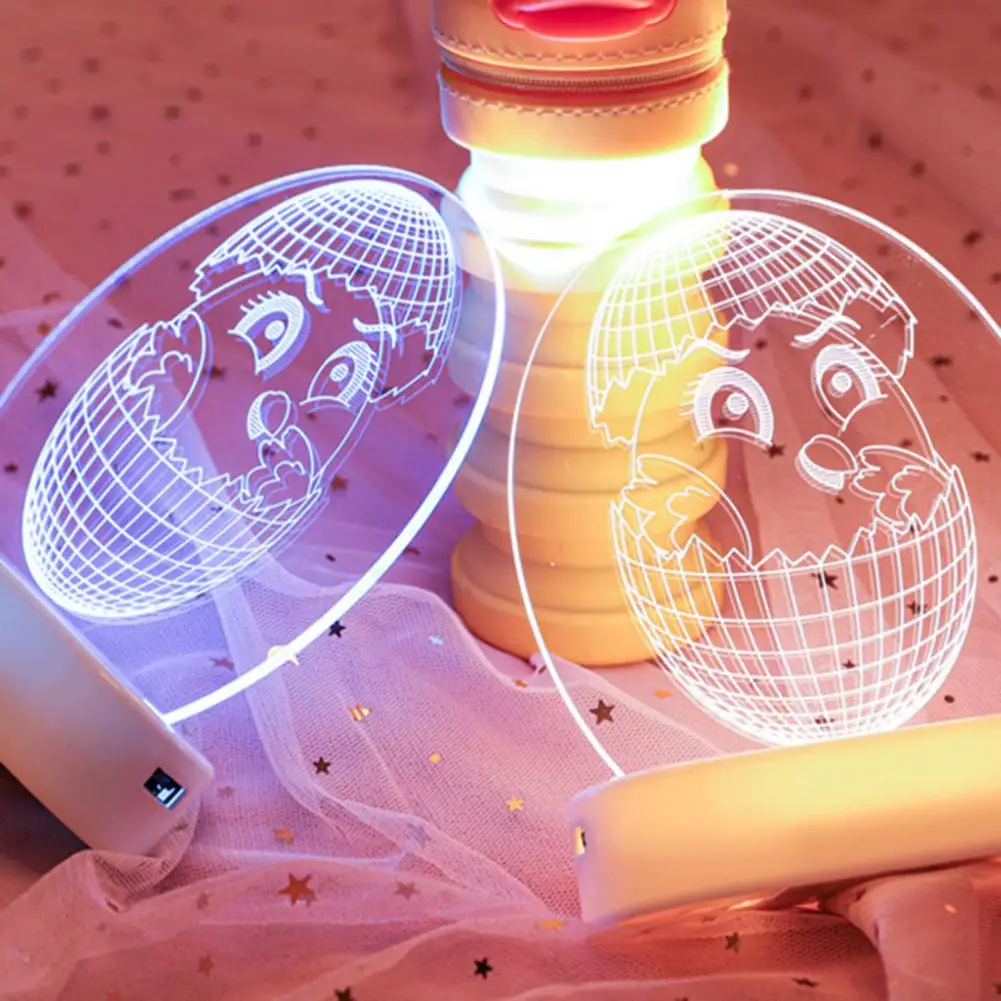 

Креативный светодиодный ночной Светильник разных стилей, Ночной светильник с гладкой поверхностью, светодиодный ночник в виде кролика, соз...