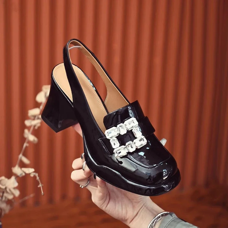 Женские туфли-лодочки на платформе высокий квадратный каблук Повседневная