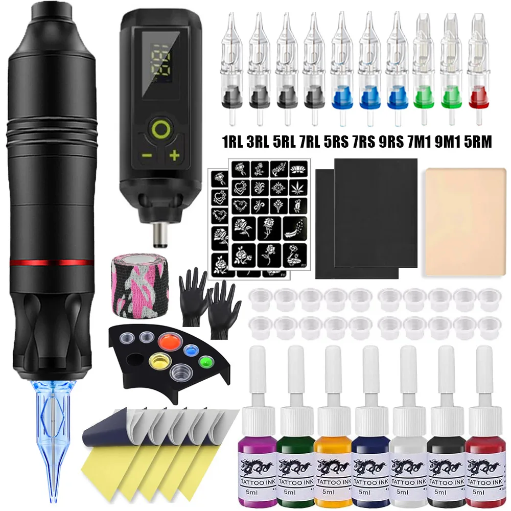 Профессиональный беспроводной набор тату-пистолета вращающаяся тату-ручка с