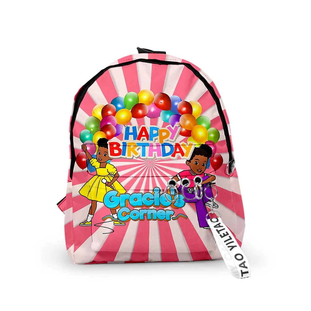 Школьные сумки Cartoon Youthful Gracies Corner, рюкзаки для ноутбуков, рюкзаки для мальчиков и девочек, водонепроницаемые сумки из Оксфорда с 3D принтом, маленькие дорожные сумки с брелоком (art.: 3920d4fdf3fba) - 3920d4fdf3fba