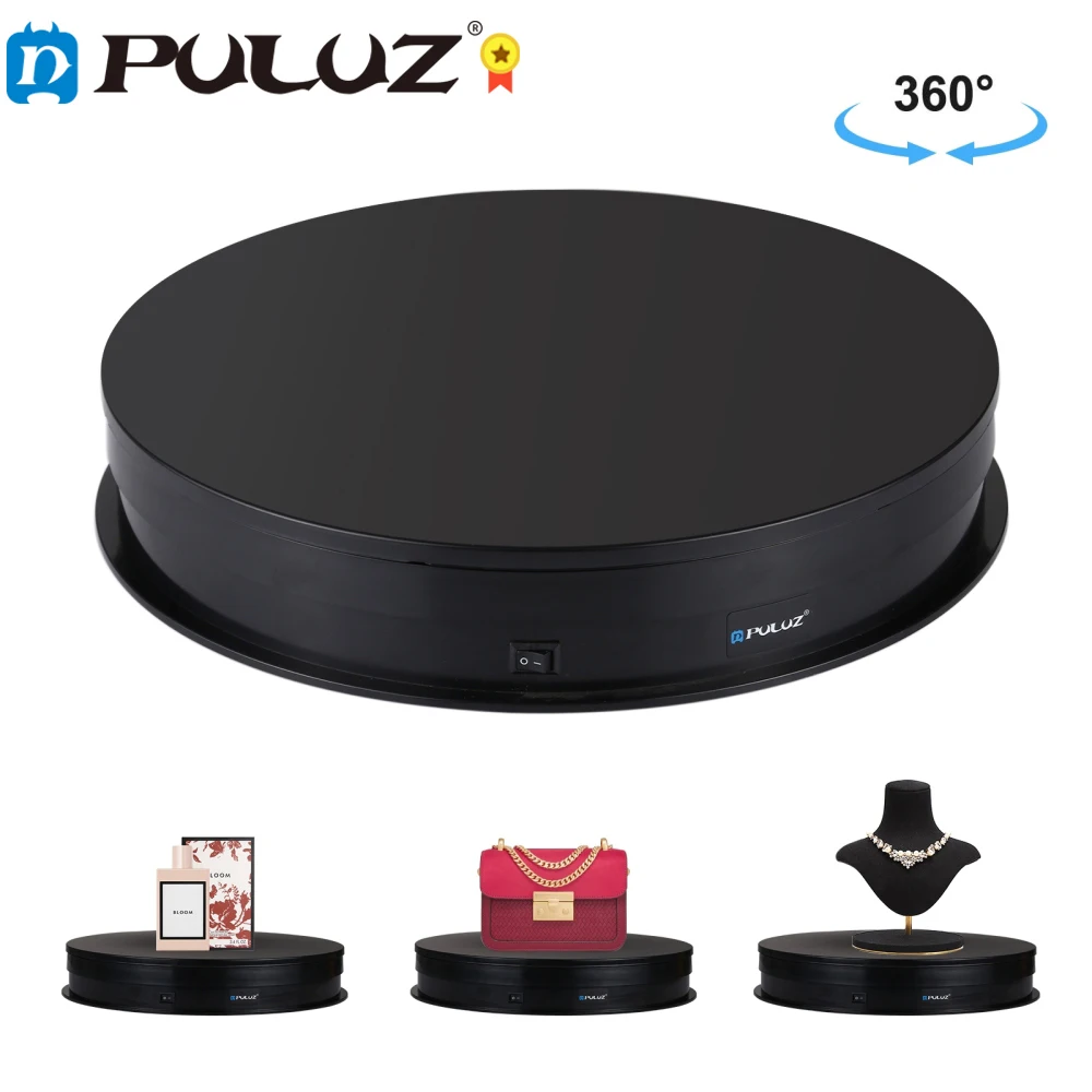 

Электрический поворотный стол PULUZ, 30 см, 15 см, USB, Поворот на 360 градусов, витрина, подставка, держатель, реквизит для видеосъемки, фото поворотный стол