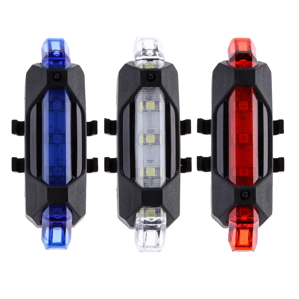 

USB Rechargeable LED Bicycle Taillight Waterproof Bike Cycling Warning Lamp Warning Cycling Taillight Bike LED Headlight