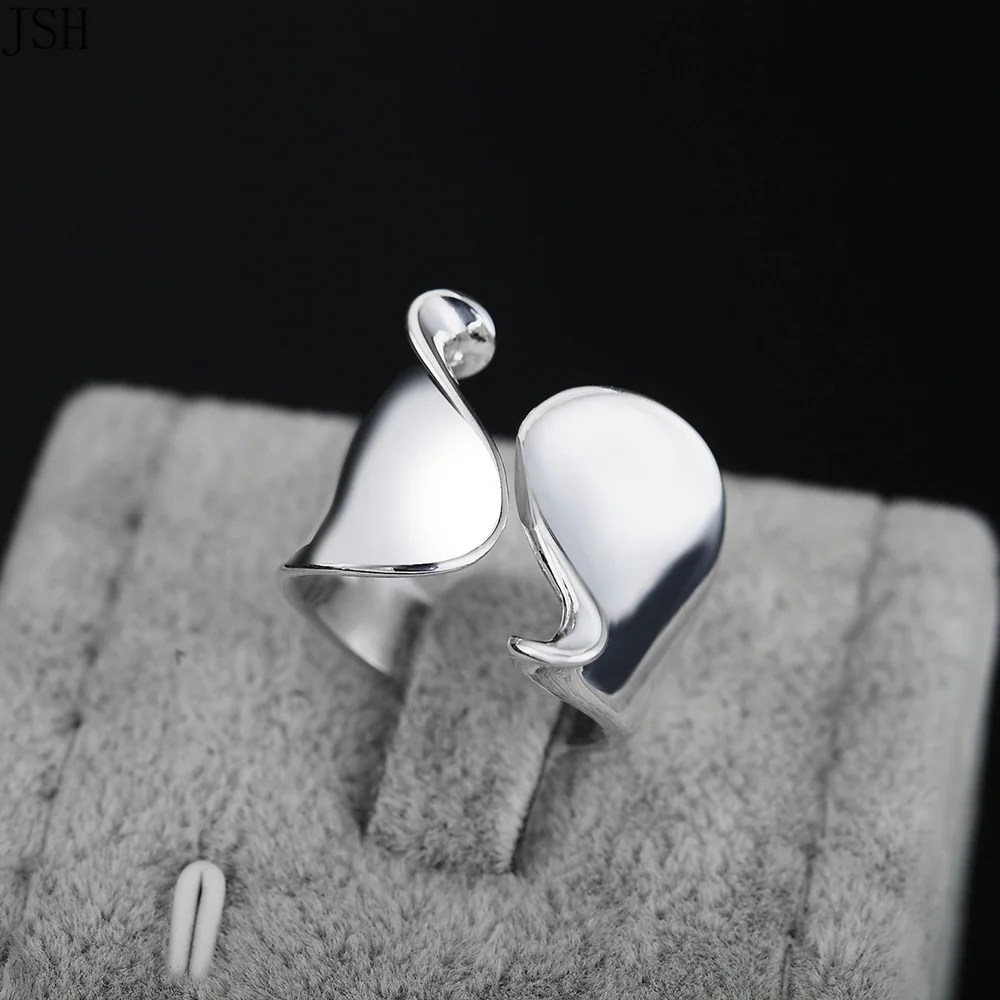 

925 Sterling Ring Cute Beautiful Valentine's gift ring hot cute noble pretty fashion Wedding silver color women Lady jewelry