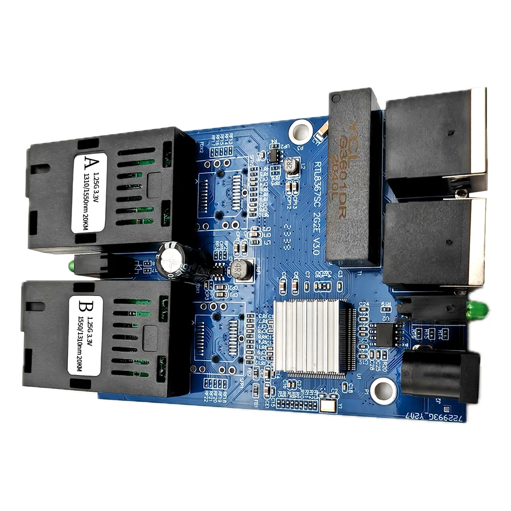 1/5/10 шт. 10/100/1000 м обратный POE G2F2E Fast Ethernet оптоволоконный переключатель выход 12 В