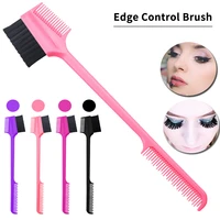 high end three purpose makeup comb salon hairdresser facial care double sided edge control brush combs wholesale makeup tool