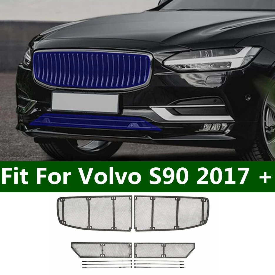 

Сетка для защиты передней решетки автомобиля от насекомых, защитная сетка, подходит для Volvo S90 2017-2020, аксессуары для модификации внешней части автомобиля