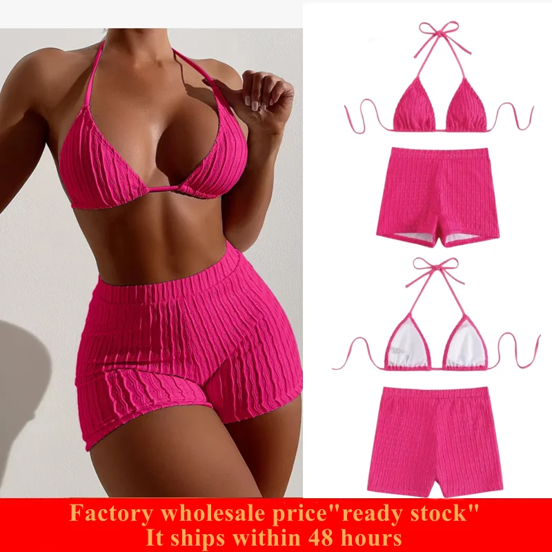 Бикини 2025 со стразами для плавания летний пляжный купальник Schiffy комплект с