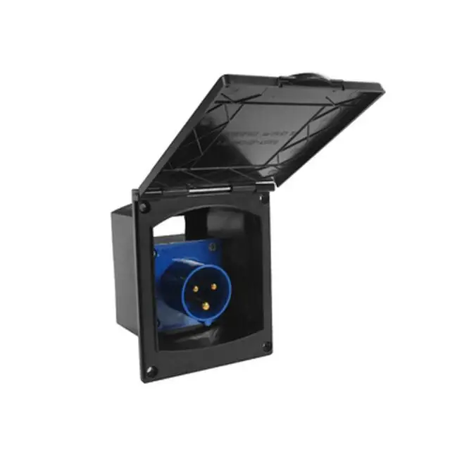 Утопленная розетка для автофургона 230 в 16 А черный/белый цвет