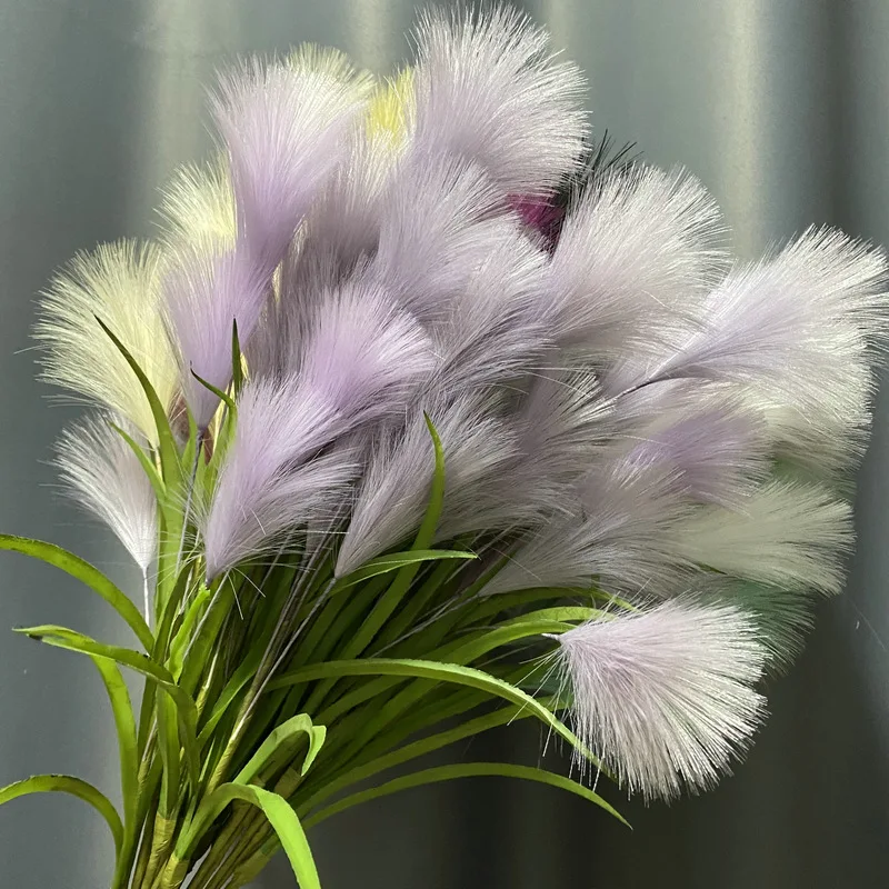 

Artificial Flower Pampas Grass Plants UV Resistant Faux Greenery Plant for Garden Front Porch Window Box Indoor Table Decoration