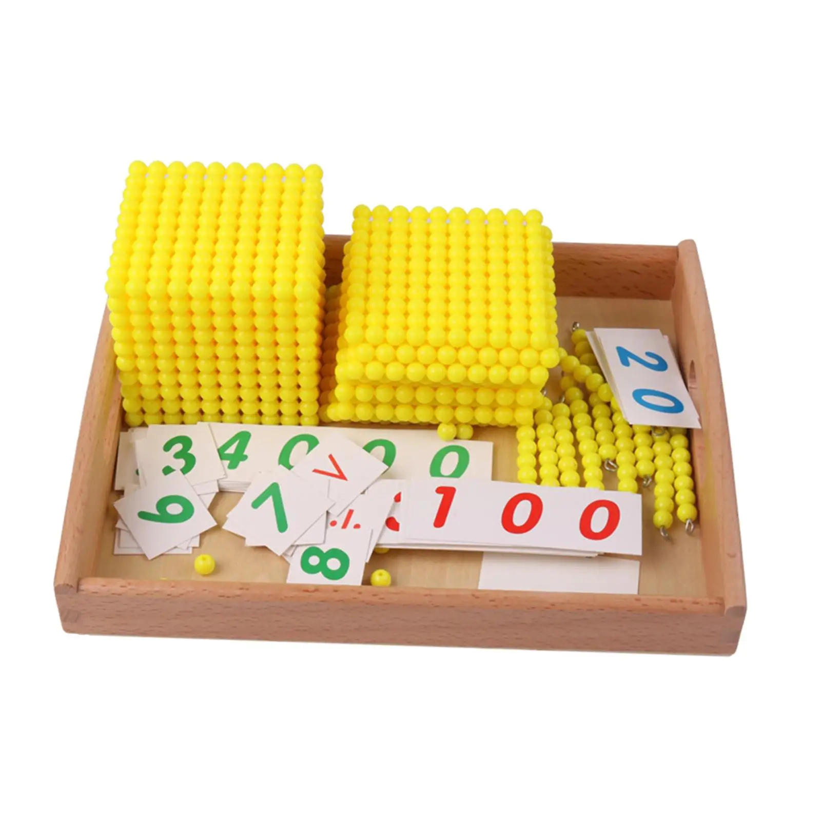 

Montessori Math Counting Beads Decimal System Hands On for Toddlers Children