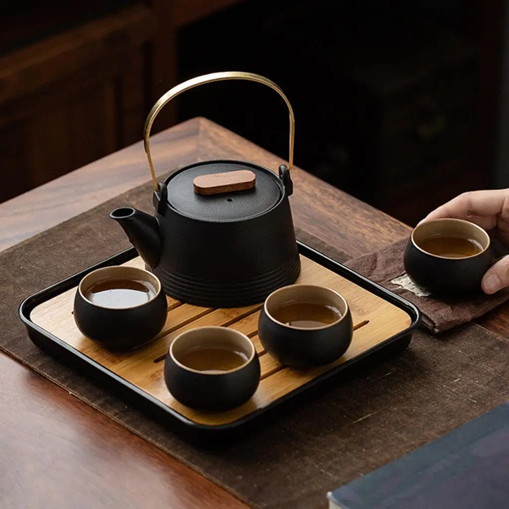 

Porcelain Tea Set Housewarming Gift Tea Kettle for Home Kitchen Living Room Office