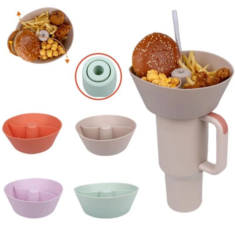 Silikonowa taca na przekąski do pucharu Stanleya 40 uncji Mirror Divider Container Hermetic Subnod for Snacks Автомобільний т...