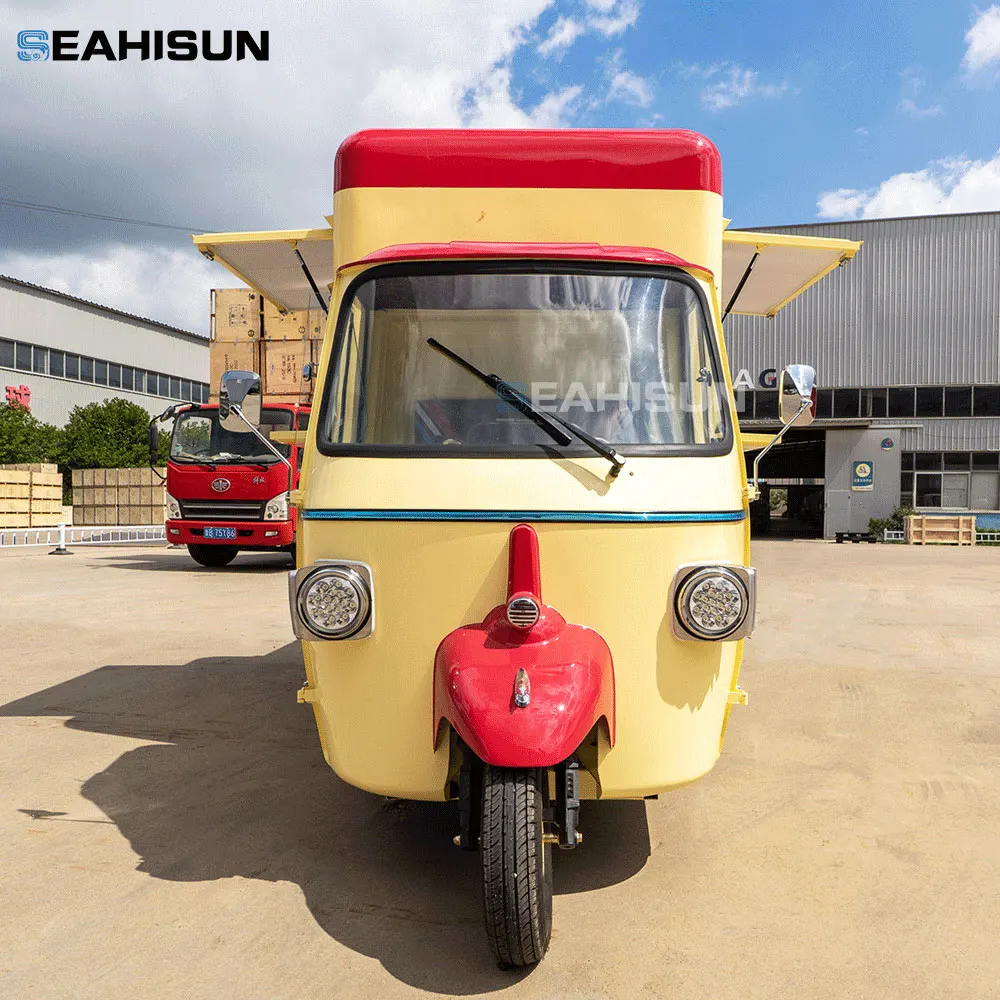 Фото Мотоцикл Piaggio Ape, фудтрак, кофейня на колесах, тележка для хот-догов/мороженого, фуд-трейлер с полностью оборудованной кухней. №2