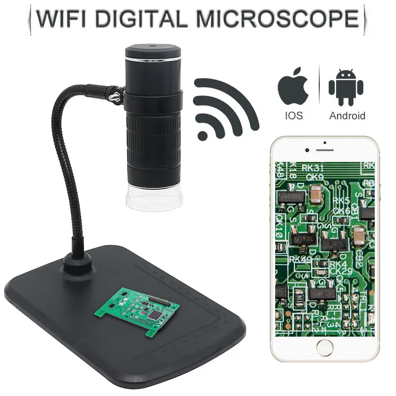 led usb digital microscope 1000x wifi mobile phone microscope support ios android pc video microscope for skin detection free global shipping