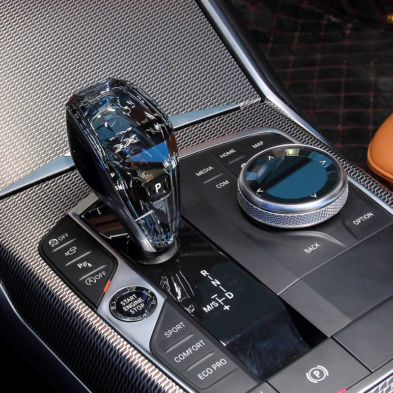 Perilla de cambio de marchas de cristal de tres piezas para BMW 3/4/5/6/7/X5/X6/X7 serie G20 G30 G05 206-2021, accesorios de coc