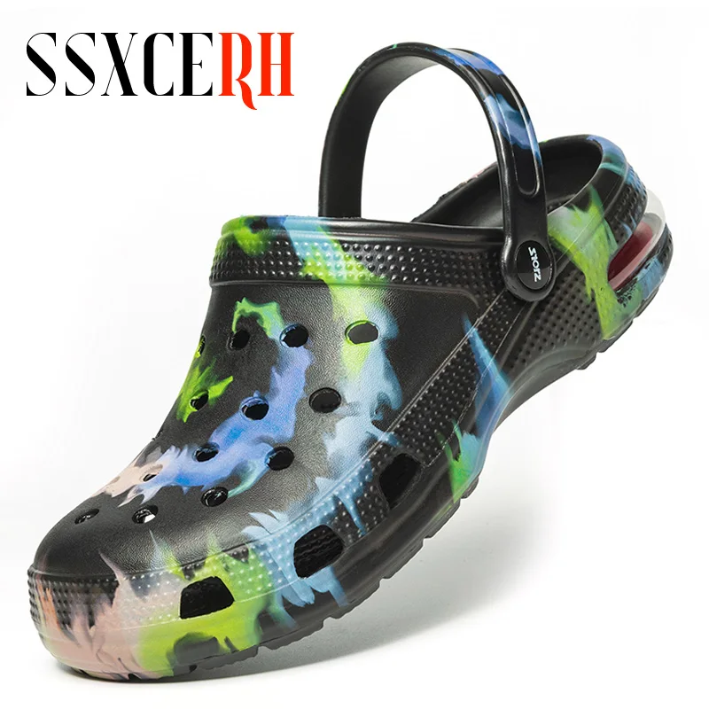 

Summer Men Slippers Beach Sandals Men Clogs Garden Shoes Clog Zuecos Hombre Outdoor Slippers Zapatillas Hombre Plus Size 38-47