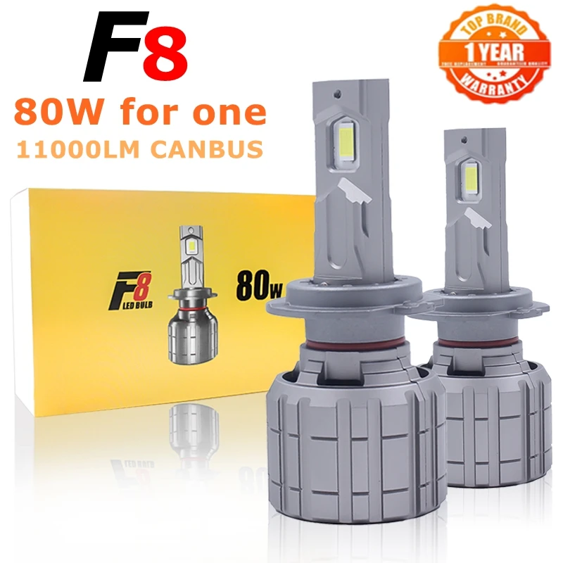 

F8 160W H7 H4 Canbus Led Lamp High Power Led Headlight Bulb H7 H8 H11 9005 9006 Hb3 Hb4 6500K Turbo Led Lamp For Car