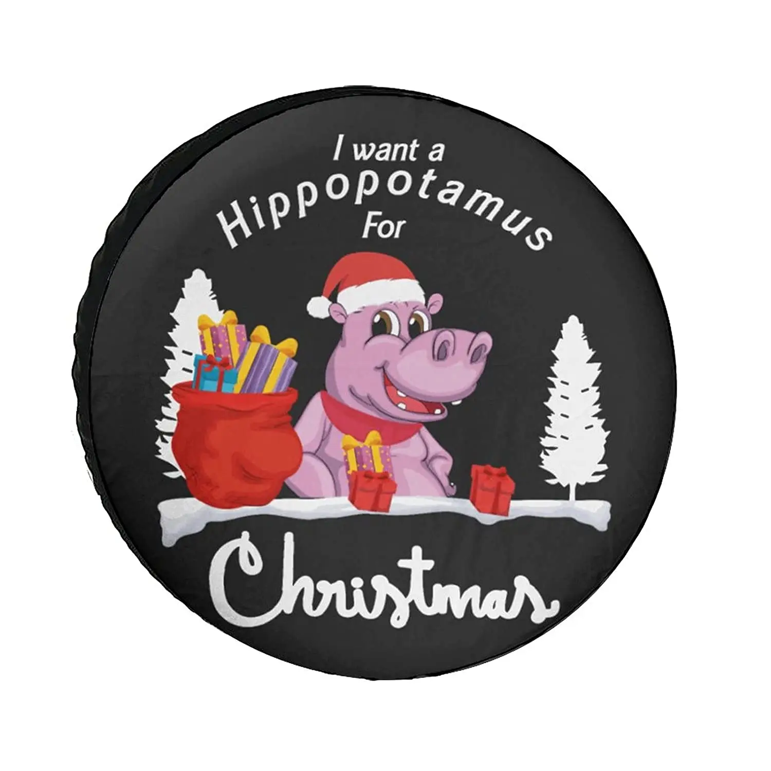 

I Want A Hippopotamus for Christmas Universe Exploration Tire Covers Wheel Cover Protectors Weatherproof UV Protection