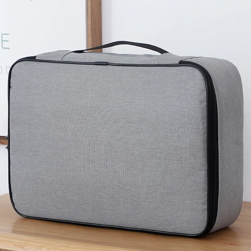 

Document Bag Safety Organizer Zipper Waterproof Money Pouch Multi-Layer Card Passport Case Travel File Bag Paper Storage Box