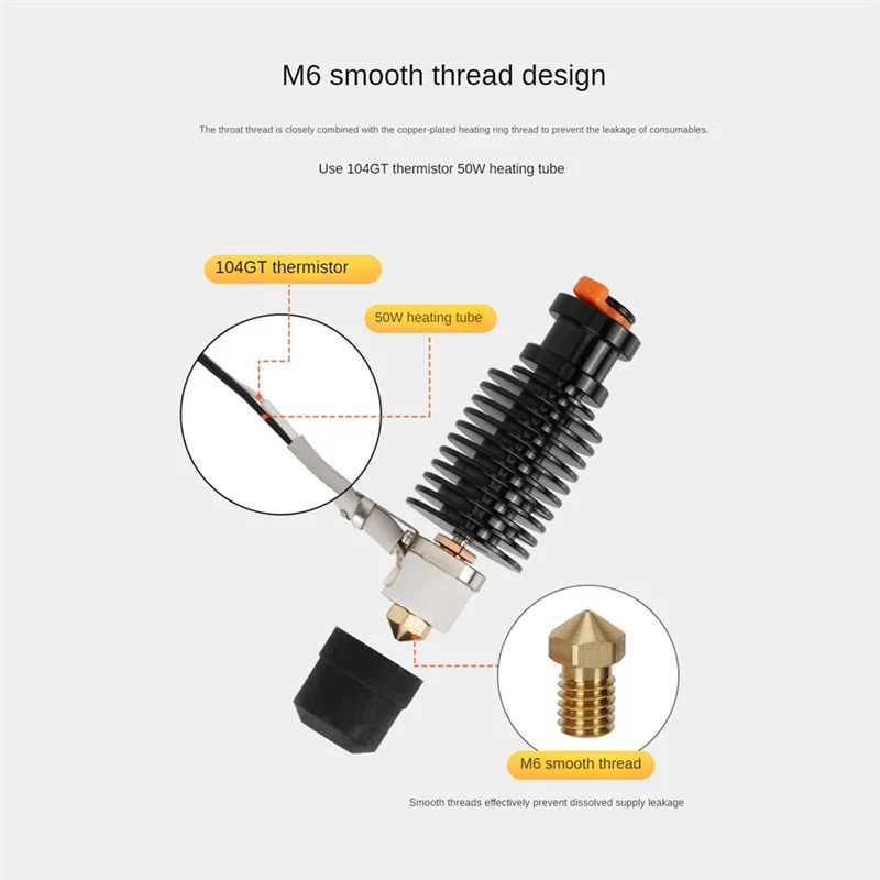 CHC-V6 Hotend 24 в 50 Вт керамический нагревательный элемент печати для Voron 2 4 Prusa