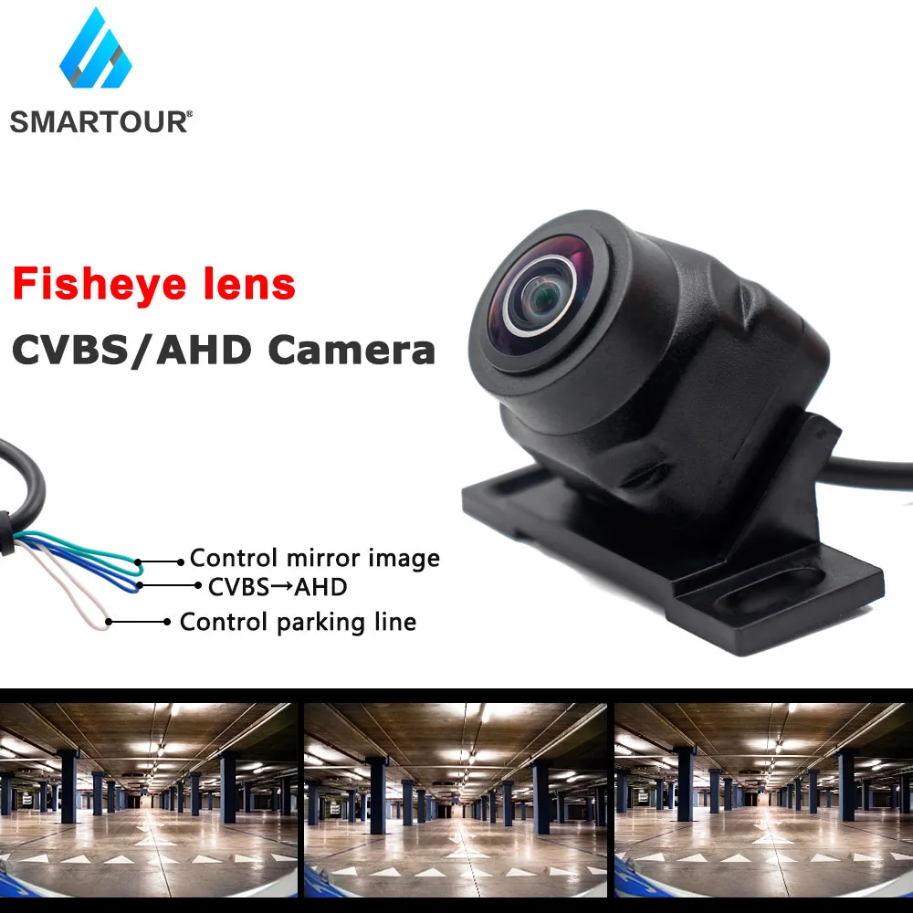 

Smartour 1280*720P Night Vision Fisheye Lens Vehicle Reverse Backup Rear View AHD CVBS Camera For All Android DVD Monitor CCD