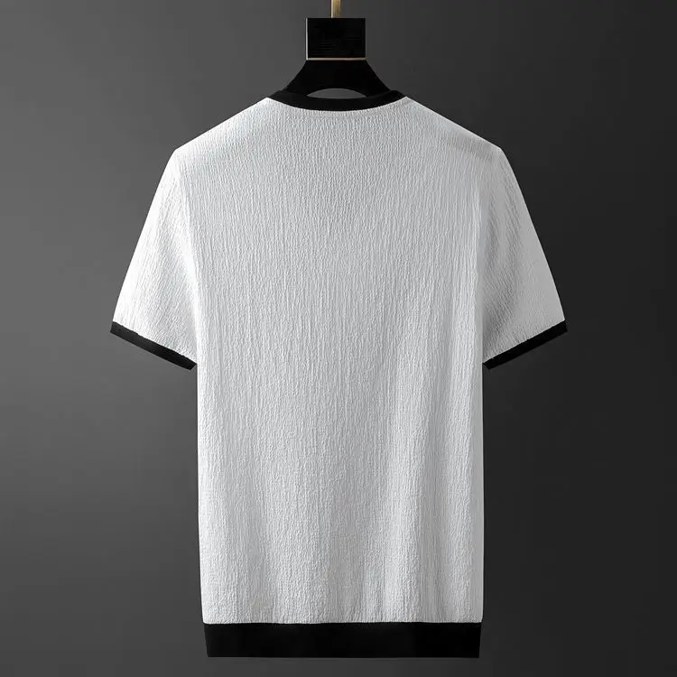 2023 Fashion Refreshing Short-sleeved Casual Short-sleeved Men's Summer Quick Drying Thin Ice Silk Style Sports Suit Men