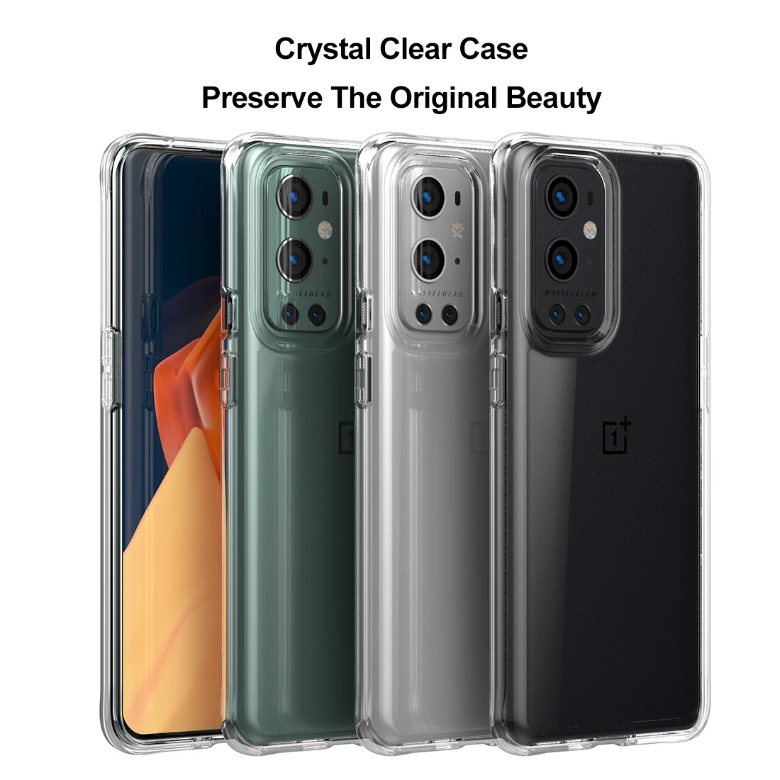

Чехол для OnePlus 9 9 Pro, защита углов, Прозрачная мягкая задняя панель из поликарбоната и ТПУ, Модный чехол для 1 + 9 pro
