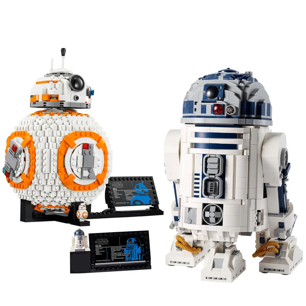 

Star space Wars BB-8 BB8 toys R2d2 R2-d2 Robot Model Figures Building Block Bricks Boy Birthday Gift Toy Kid Boys Set 75308