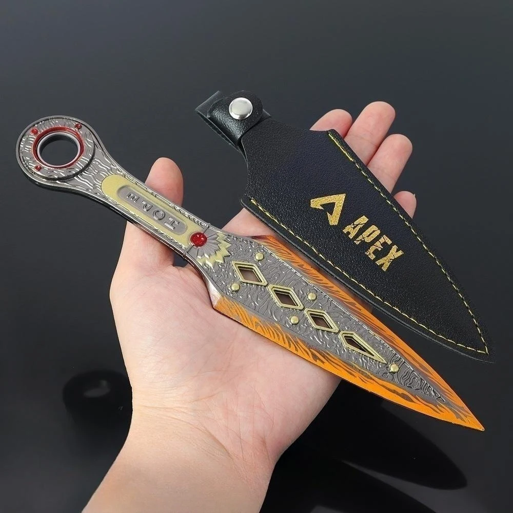 Фото Брелок-кунай Wraith из Apex Legends, 22 см, металлический, вращающийся, модель ножа-катаны, подарки, игрушки №3