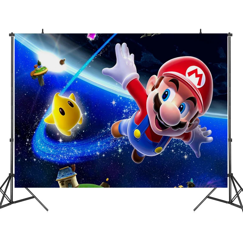 Игровой оригинальный фон для дня рождения в стиле супер Марио Братья тканевая