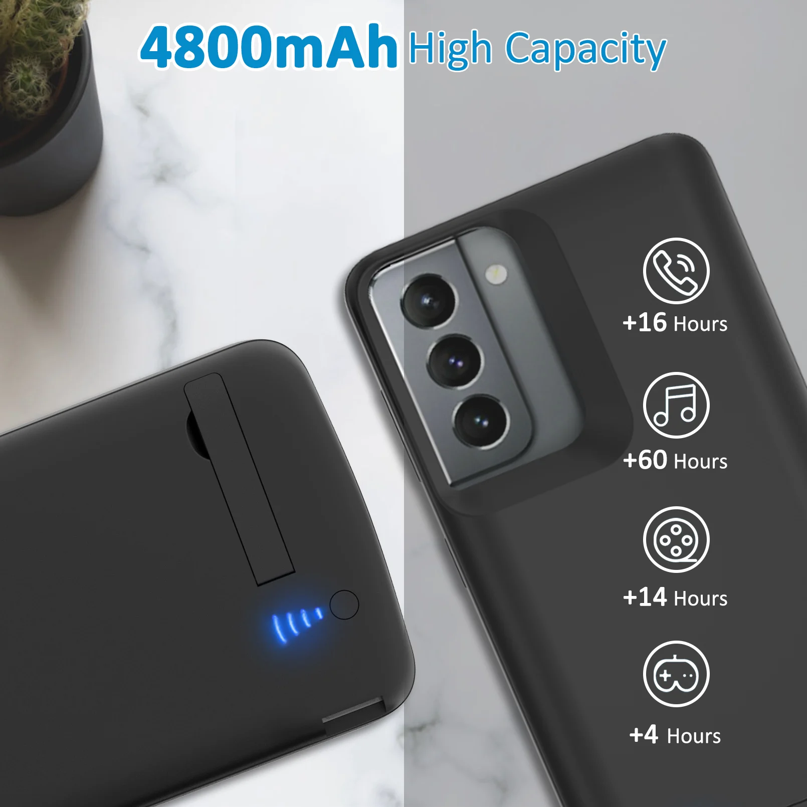 Najtaniej Zewnętrzna ładowarka Etui Do Samsung Galaxy S21 Ultra S21 Plus Etui Do ładowania Przenośne Telefony Komórkowe Powerbank Pokrywa ładowarki