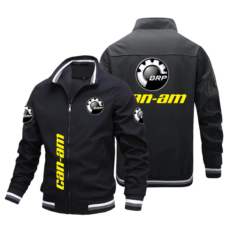 

2022 New Men's Jackets Brp Can-am Logo Print Zipper Jacket Hip-hop High Street Baseball Jacket Men Windcheater Motorcycle Jacket