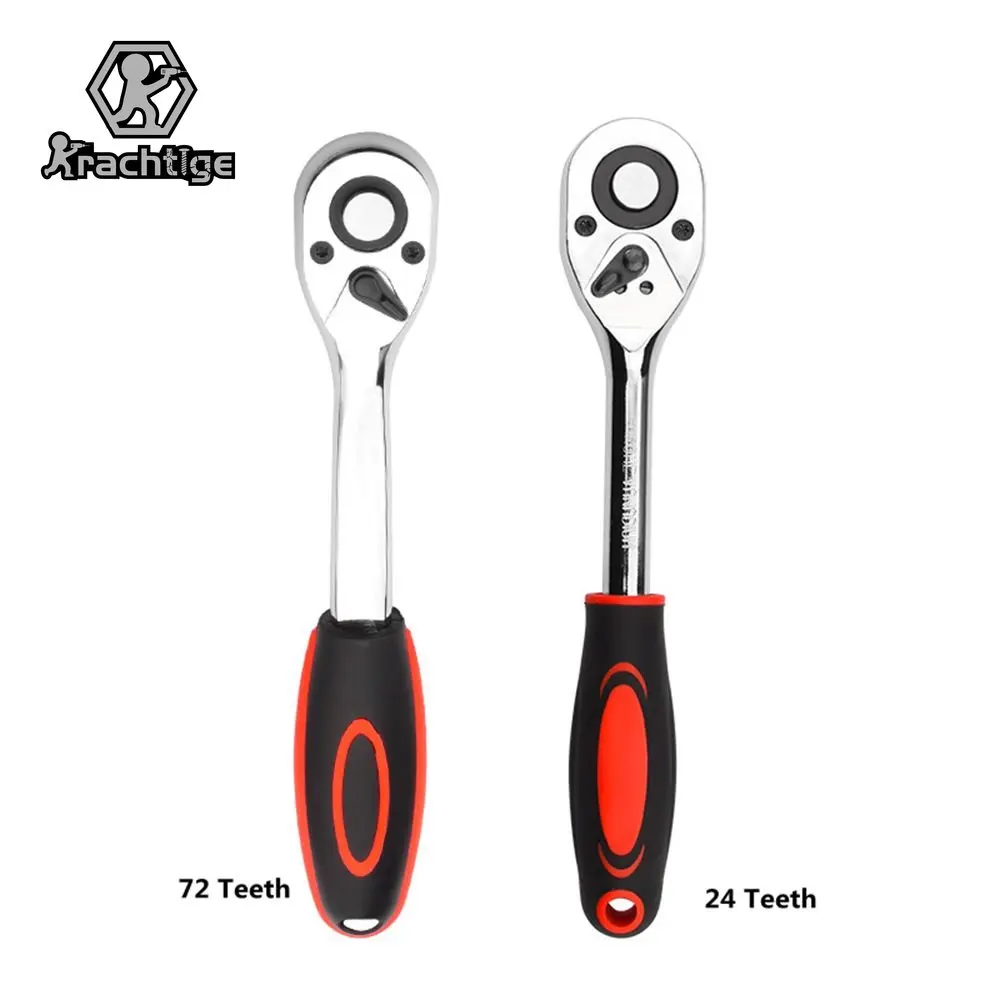 

24/72 Teeth Ratchet Wrench 1/4" 3/8" 1/2" Universal Quick Release Socket Ratchet Wrench Hand Tools