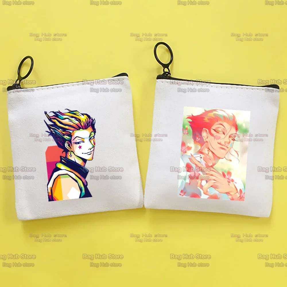 

HISOKA MOROW Hunter X Hunter Graphic Anime Canvas Coin Purse Simple Key Coin Purse for Men and Women Fashion Style Cute Trend