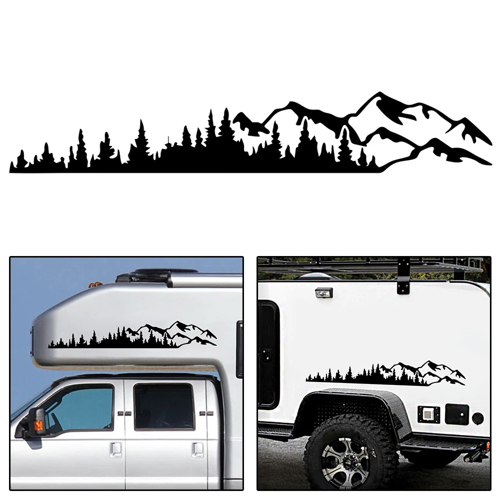 

Модные горы, автомобильные наклейки, художественные узоры, Декорации для кузова автомобиля, окна, виниловые наклейки, аксессуары