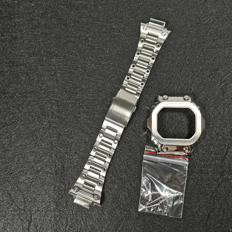 GX56 316 Stainless Steel Watchbands and Bezel For GX56BB GXW-56 Metal Strap Bezel Pro Style Case Frame With Tools